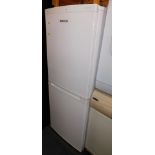 A BEKO A Class frost free fridge freezer, CA5411FFW2, 153cm high.