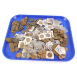 A quantity of mainly British coins, to include some nickel silver.