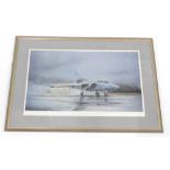 After Michael Rondot. A Tornado F3 aircraft, artist signed limited edition print, also signed by