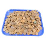 A large quantity of British one pennies.