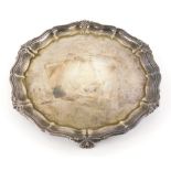 A George VI silver salver, the border case with scrolls and engraved centrally Uganda Golf Club