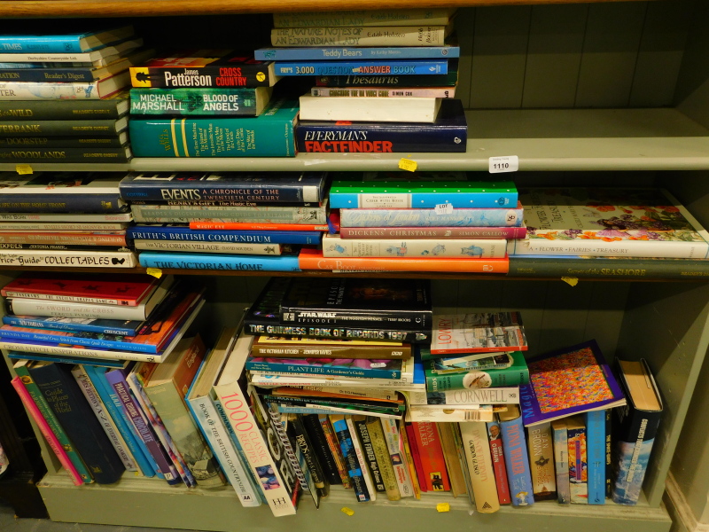 A quantity of general books, to include historical subjects, novels, etc. (3 shelves)
