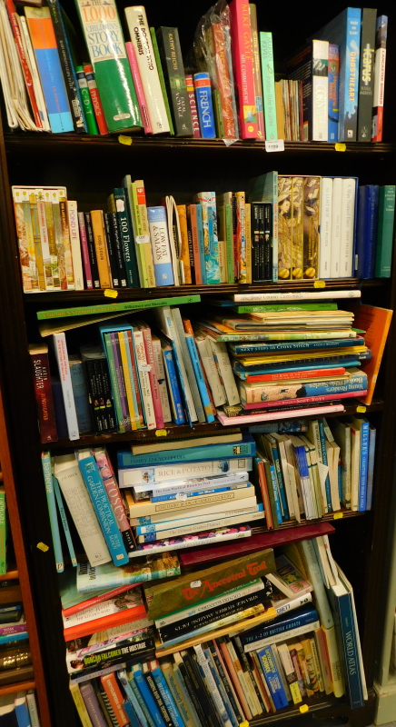 A large quantity of books, to include novels, gardening, books on mystery, etc.