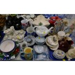 Decorative china and effects, to include various bisque porcelain figures, a Spode Christmas tree
