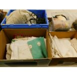 A quantity of table linen, lace, etc. (5 boxes)