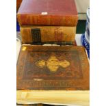 Various books, to include a leather bound Family Worship Bible, Funk and Wagnalls Practical Standard