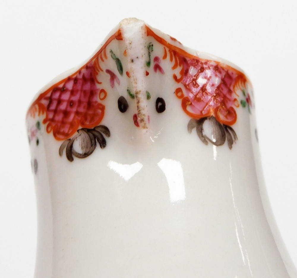 A Chinese export porcelain sparrow beak jug, the globular body decorated in polychrome enamels - Image 7 of 7