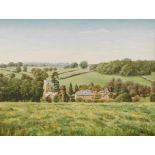 Malcolm Doughty (20thC). Springtime in the Vale of Belvoir Knipton, oil on board, signed, dated 1985