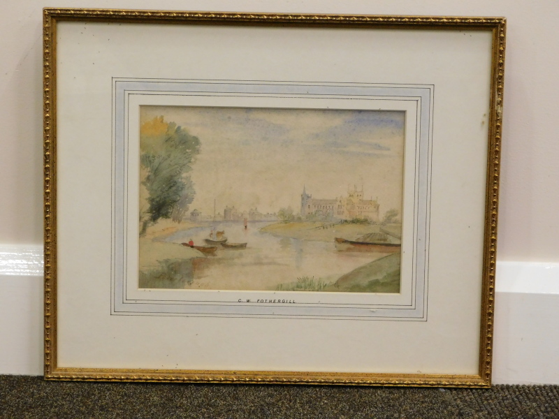 C.W. Fothergill (attributed). Peterborough, watercolour, unsigned and titled, 16cm x 24cm. - Image 2 of 3