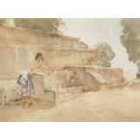 William Russell Flint (1880-1969). Isabella of Lucernay, artist signed coloured print, 54cm x 70.