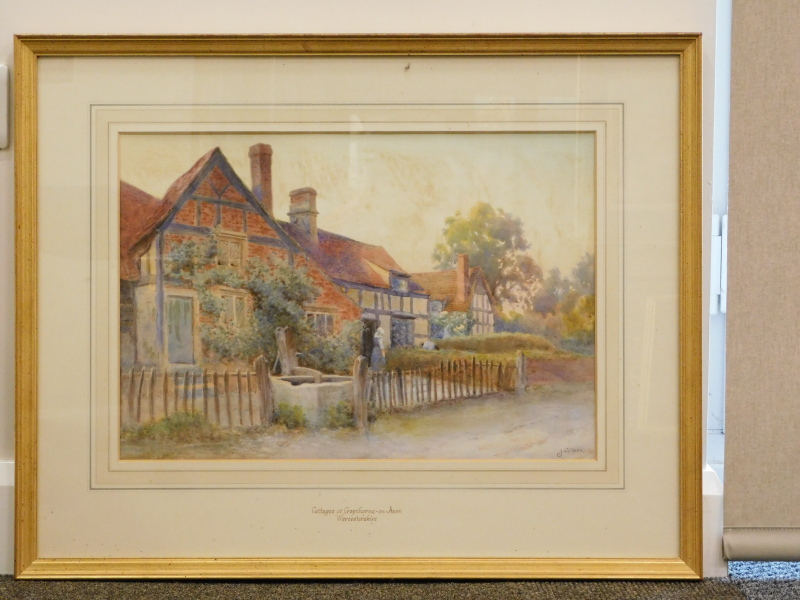 James Aitken (act.1880-1935). Cottages at Cropthorne-on-Avon, Worcestershire, watercolour, signed - Image 2 of 5