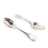 A pair of George III silver table spoons, initial engraved, James Beede, London 1815, 4.3oz.