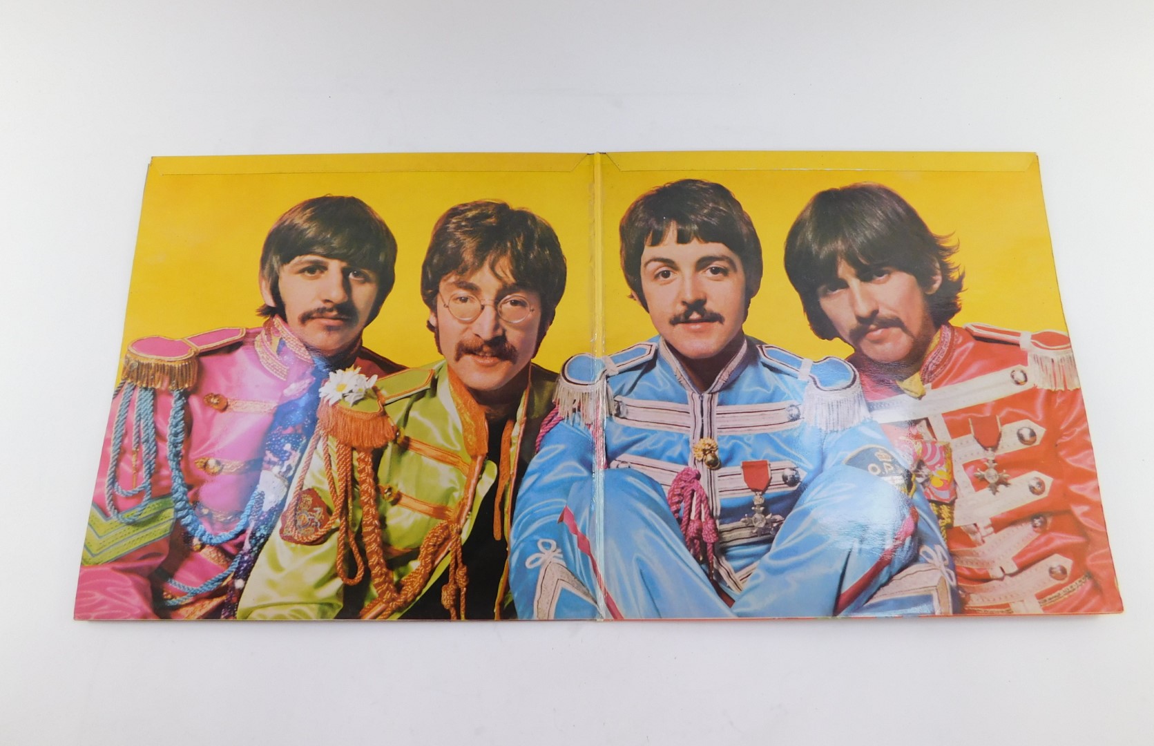 A Beatles Sgt Pepper's Lonely Hearts Club Band vinyl LP album, PMC7027, with card insert, 1967. - Image 3 of 3