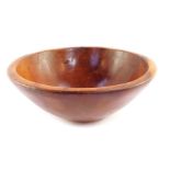 A Yew wood fruit bowl, 12.5cm high, 34cm diameter.