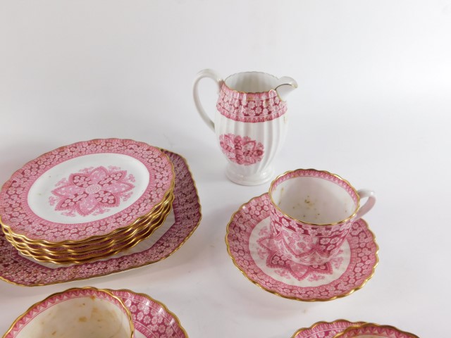 A Copeland Spode porcelain part tea service decorated in the Spode's Primrose pattern, pattern no - Image 3 of 5