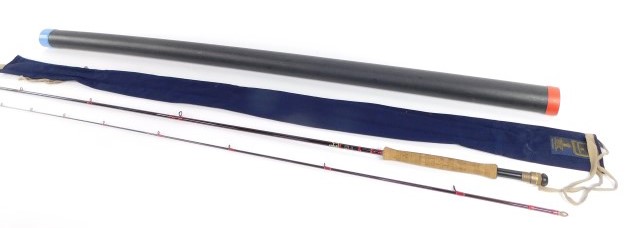 A Hardy Stillwater graphite fly rod, two piece, 10' (305cm), # 7/8, with bag.