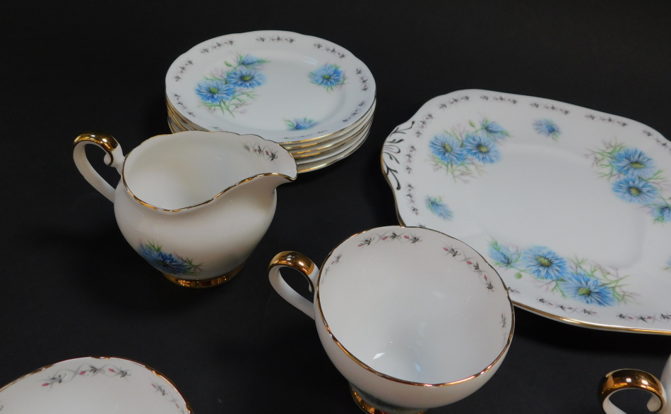 An Adderley porcelain part tea service decorated in the Love In A Mist pattern, pattern no H1234, - Image 3 of 4