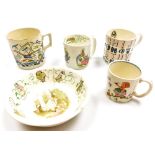 A group of ceramics, to include Ambassador ware, Mable Lucy Atwell tea cup, a Peter Rabbit Wedgwood