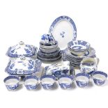 A Wood & Sons Yuan pattern part dinner service, in blue and white, comprising butter dish and cover,