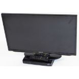 A Samsung 32" flat screen television, model UE32EH5000K, with power lead and remote control, togethe