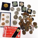 A group of collectors coins, to include Britain's first decimal coin set, the new one pound coin in