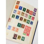 A York stamp album, containing various used loose stamps, Scottish, landscapes, collections, etc.