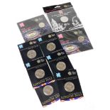 Various Royal Mint London 2012 commemorative coins, to include The Official Olympic five pound coin