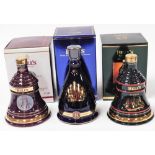 Three Bells Scotch Whisky decanters, comprising 50 Years Reign HM Queen Elizabeth II decanter, Chris