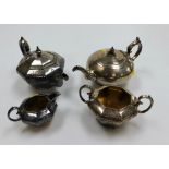 A group EPBM plated wares, to include a teapot with acorn finial dome top and a EPBM Leicester three