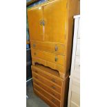 A group of bedroom furniture, to include a five drawer chest of drawers, 87cm high, 76cm wide,