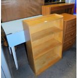 Various furniture, to include a melamine topped kitchen table, three drawer chest of drawers and two