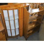 A group of furnishings, to include a 1930's style dome fronted china cabinet, 116cm high, 98cm wide,