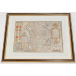 After Hondius. Map of Lincolnshire, showing various coats of arms, etc., 39cm x 51cm.