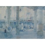 Sir William Russell-Flint (1880-1969). Interior scene, artist signed print, 42cm x 60cm and two