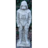 A composition garden ornament, cast in the form of Star Wars character Darth Vader, 86cm high.