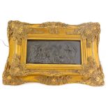 WITHDRAWN PRE SALE BY VENDOR. A modern bronze type plaque, decorated with Neo Classical figures,