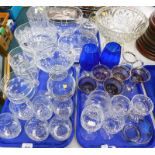 Glassware, to include cut glass decanter, punch bowl, Edinburgh crystal bowl, drinking glasses,