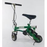 A Chinese MIcrobike, handle bar height 65cm, seat height 49cm.