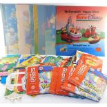 McDonald Happy Meal advertising place mats, Happy Meal box bags, etc. (a quantity)