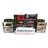 Corgi Eddie Stobart Limited die cast vehicles, comprising a forklift truck, 56702., four Motoring