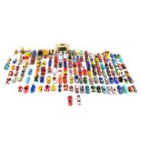 Lesney Matchbox and other die cast vehicles, play worn, including racing and rally cars, trucks,