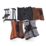 Five Steam Punk style corsets, various sizes, colours and sizes.