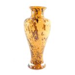 An aventurine orange and brown glass vase, possibly Venetian, of baluster form, 36.5cm high.