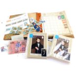 Philately. European and World stamps, contained in one album, together with sets of Royal Mail comme