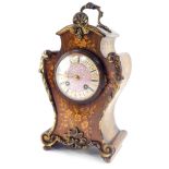 A French late 19thC rosewood and inlaid mantel clock, by Jean-Baptiste Delettrez., for Watson of Kin