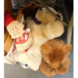 Soft toys, to include Teddy bears, Santa figure, etc. (a quantity)