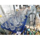 Glassware, to include drinking glasses, etc. (1 tray plus)