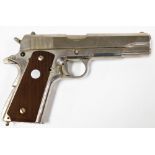 A replica of the US Army model .45 calibre auto loading pistol, numbered M-1911A1-67, by MGC Manufac