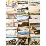 A group of loose postcards, to include black and white and coloured postcards, greetings cards, para