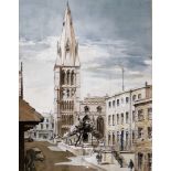 Gladys Rees Teesdale (1898-1985). St. Mary's Church, Stamford, watercolour, 40cm x 30cm.